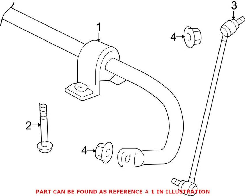 Audi VW Sway Bar Bushing - Front (23mm) 3C0411303T